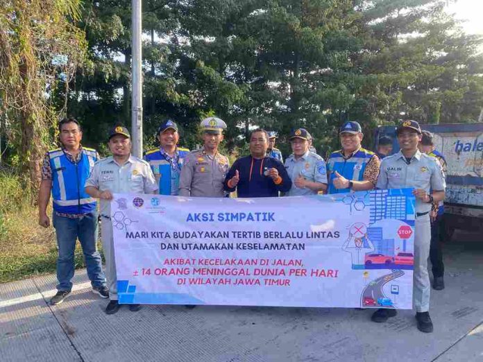 Jasa Raharja Dukung Upaya Pencegahan Laka Tabrak Belakang di Ruas Tol Gempol Pasuruan  